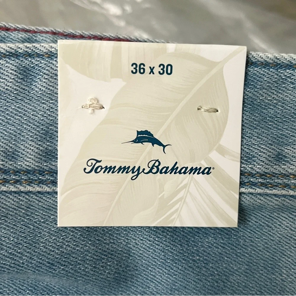 Tommy Bahama Blue Antigua Cove Jeans 34 x 30 36 x 30 TD121053 Light Wash Stretch - Picture 14 of 15